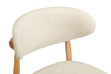 Chaise de Salle à Manger KAYLA en Chêne Massif Beige - 50 x 56 cm