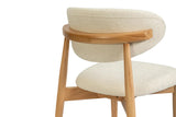 Chaise de Salle à Manger KAYLA en Chêne Massif Beige - 50 x 56 cm