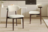 Chaise de Salle à Manger KAYLA en Chêne Massif Beige - 50 x 56 cm