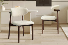 Chaise de Salle à Manger KAYLA en Chêne Massif Beige - 50 x 56 cm