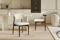 Chaise de Salle à Manger KAYLA en Chêne Massif Beige - 50 x 56 cm