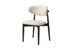 Chaise de Salle à Manger KAYLA en Chêne Massif Beige - 50 x 56 cm
