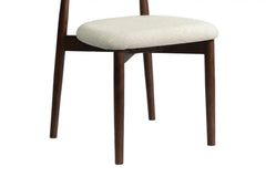 Chaise de Salle à Manger KAYLA en Chêne Massif Beige - 50 x 56 cm
