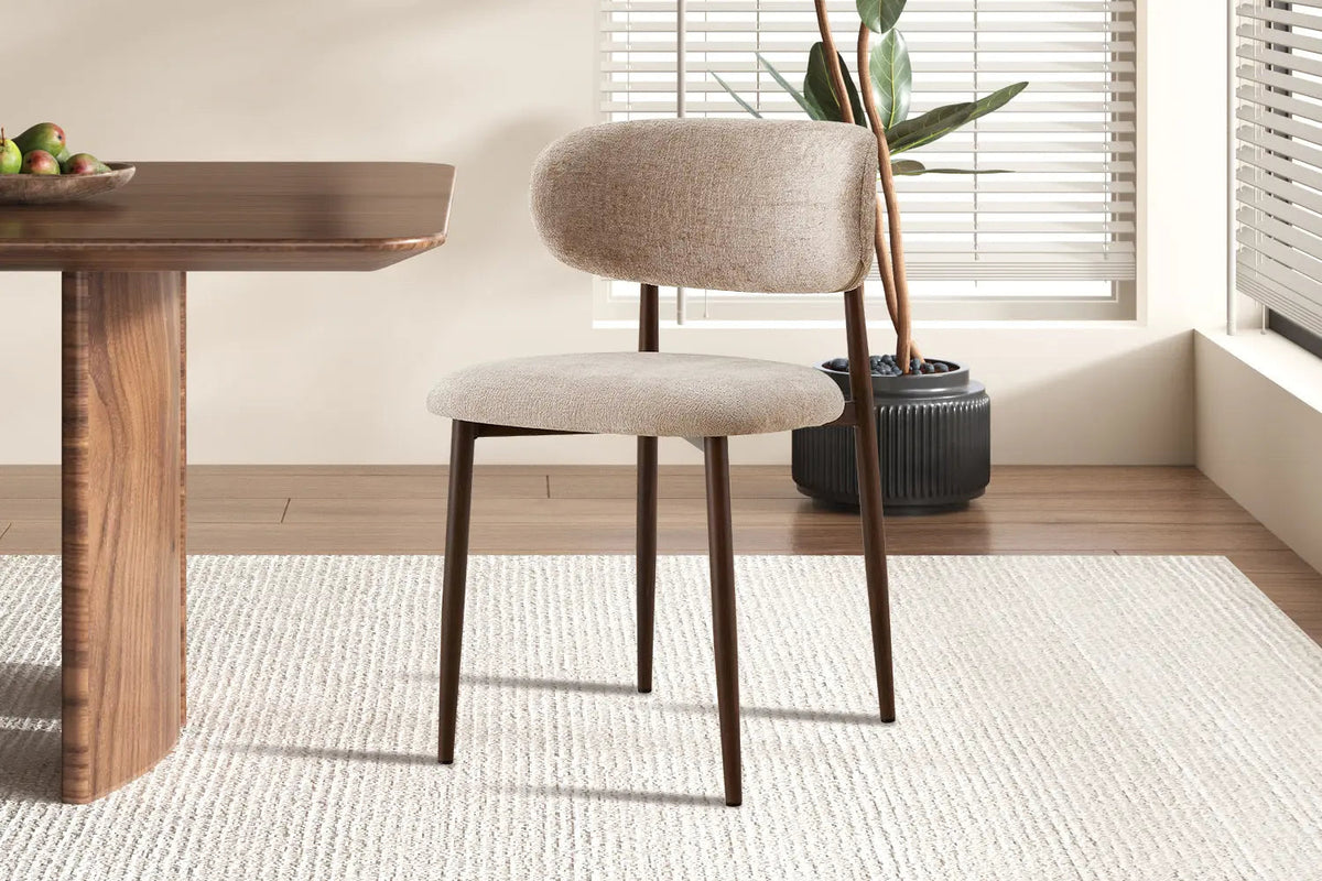 Chaise de Salle à Manger NONYA en Tissu - 48,5 x 53 cm