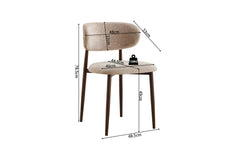 Chaise de Salle à Manger NONYA en Tissu - 48,5 x 53 cm