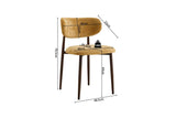 Chaise de Salle à Manger NONYA en Tissu - 48,5 x 53 cm