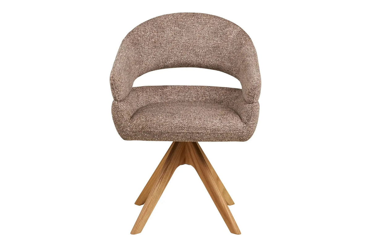 Chaise de Salle à Manger Pivotante avec Pieds en Chêne DOVER - 61 x 58 cm