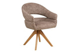 Chaise de Salle à Manger Pivotante avec Pieds en Chêne DOVER - 61 x 58 cm