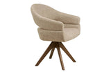 Chaise de Salle à Manger Pivotante avec Pieds en Chêne DOVER - 61 x 58 cm