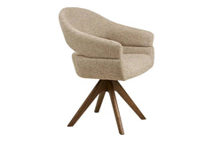 Chaise de Salle à Manger Pivotante avec Pieds en Chêne DOVER - 61 x 58 cm