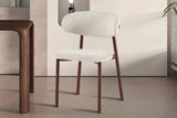Chaise COCO – Effet noyer et Beige