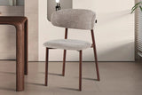 Chaise COCO – Effet noyer et Sable