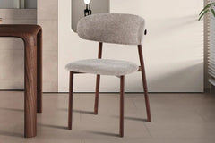 Chaise COCO – Effet noyer et Sable