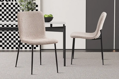 Chaise de Salle à Manger ALICYA Velours Côtelé ou Bouclé - 42 x 57 cm