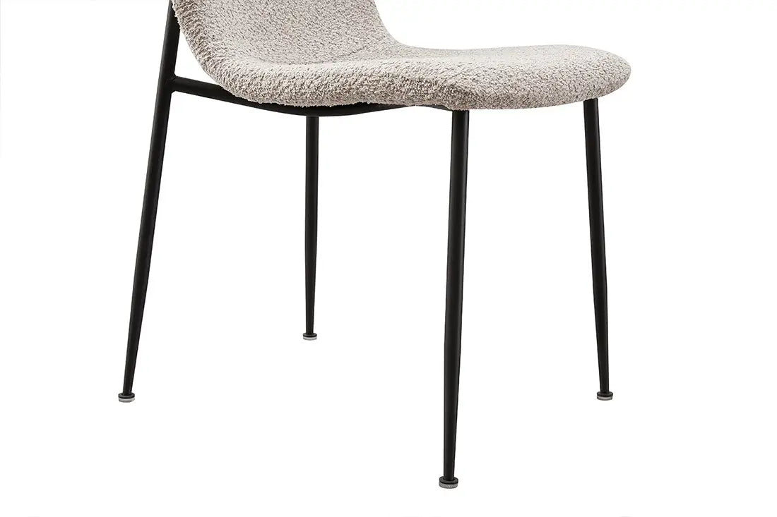 Chaise de Salle à Manger ALICYA Velours Côtelé ou Bouclé - 42 x 57 cm