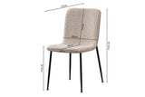 Chaise de Salle à Manger ALICYA Velours Côtelé ou Bouclé - 42 x 57 cm