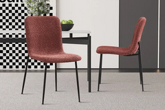 Chaise de Salle à Manger ALICYA Velours Côtelé ou Bouclé - 42 x 57 cm