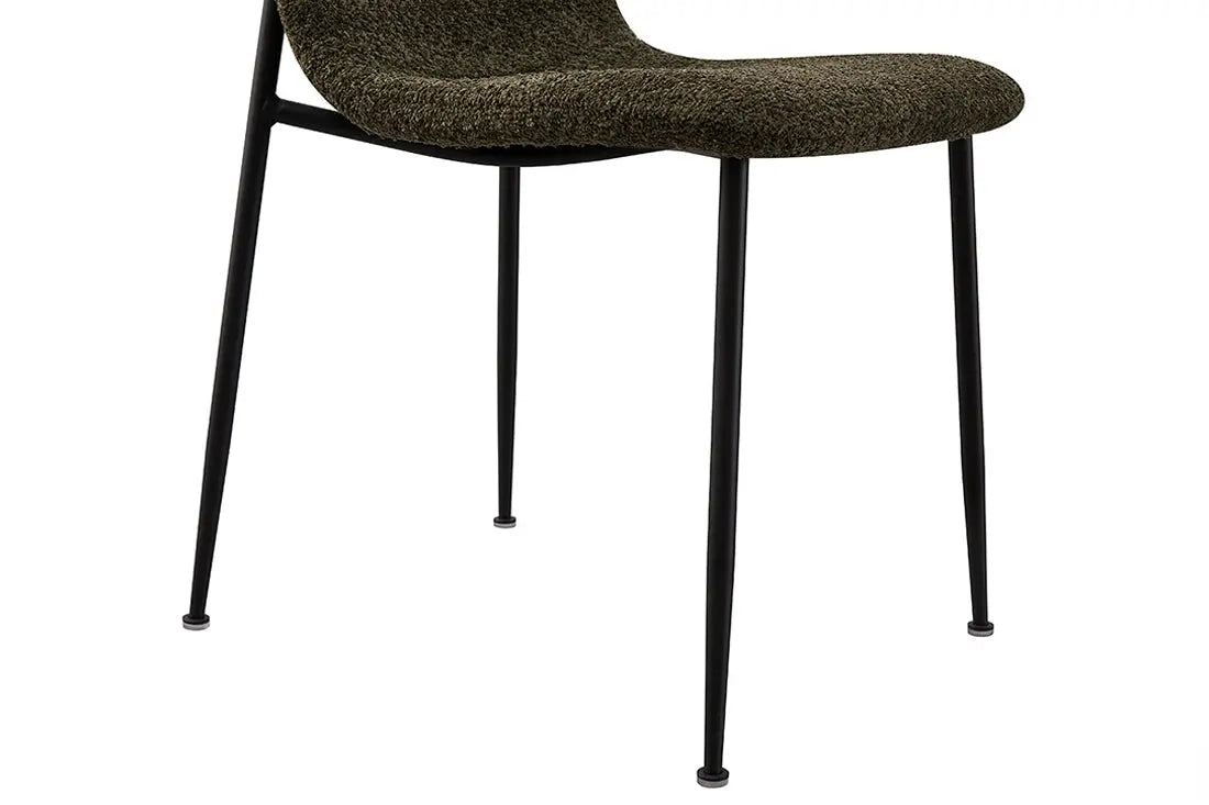 Chaise de Salle à Manger ALICYA Velours Côtelé ou Bouclé - 42 x 57 cm