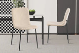 Chaise de Salle à Manger ALICYA Velours Côtelé ou Bouclé - 42 x 57 cm