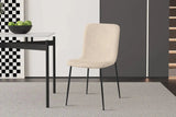 Chaise de Salle à Manger ALICYA Velours Côtelé ou Bouclé - 42 x 57 cm
