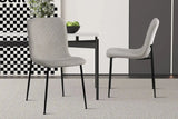 Chaise de Salle à Manger ALICYA Velours Côtelé ou Bouclé - 42 x 57 cm
