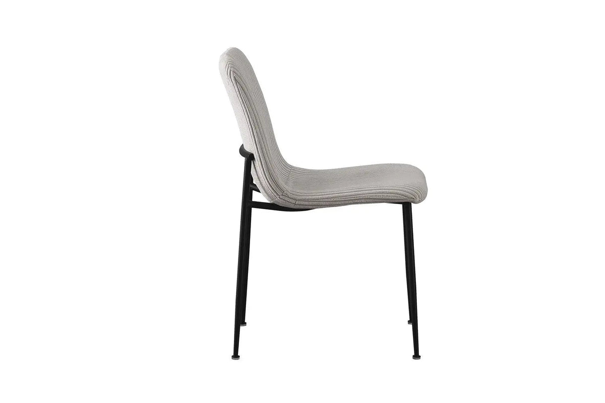 Chaise de Salle à Manger ALICYA Velours Côtelé ou Bouclé - 42 x 57 cm