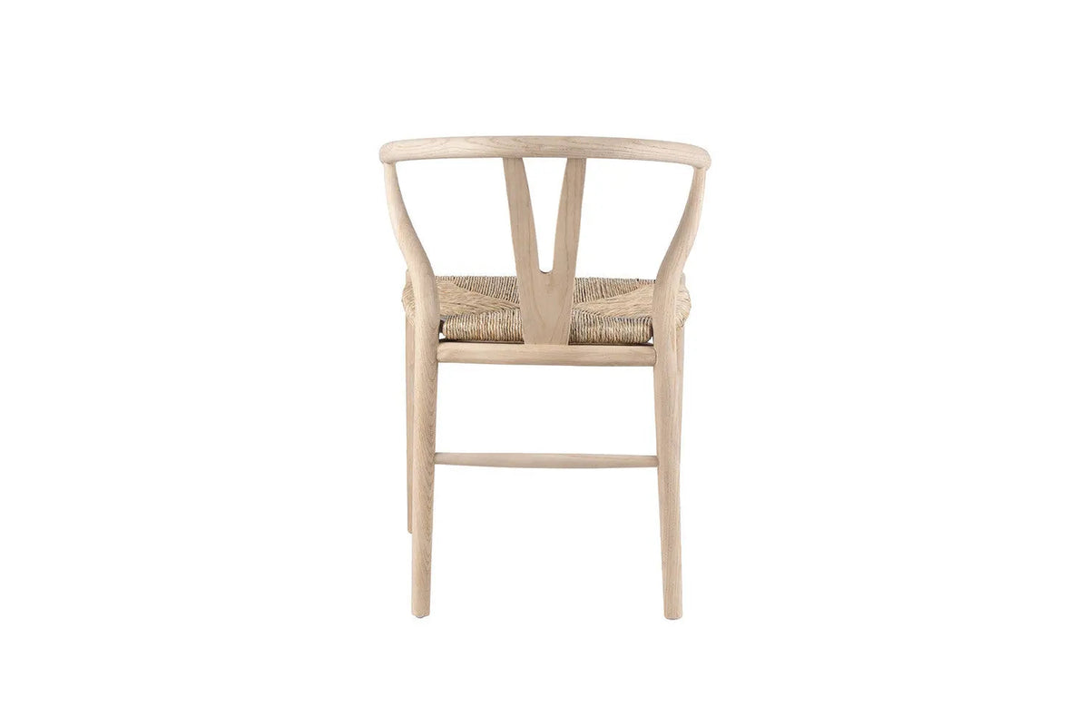 Chaise en Bois d'Orme avec l'Assise Tissé en Jonc de Mer BARTY - 55 x 52.5cm