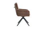 Chaises Pivotantes de Salle à Manger LISAYA avec Accoudoirs - 92,5 x 60,5 cm