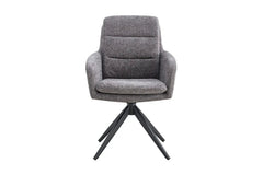 Chaises Pivotantes de Salle à Manger LISAYA avec Accoudoirs - 92,5 x 60,5 cm