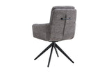 Chaises Pivotantes de Salle à Manger LISAYA avec Accoudoirs - 92,5 x 60,5 cm