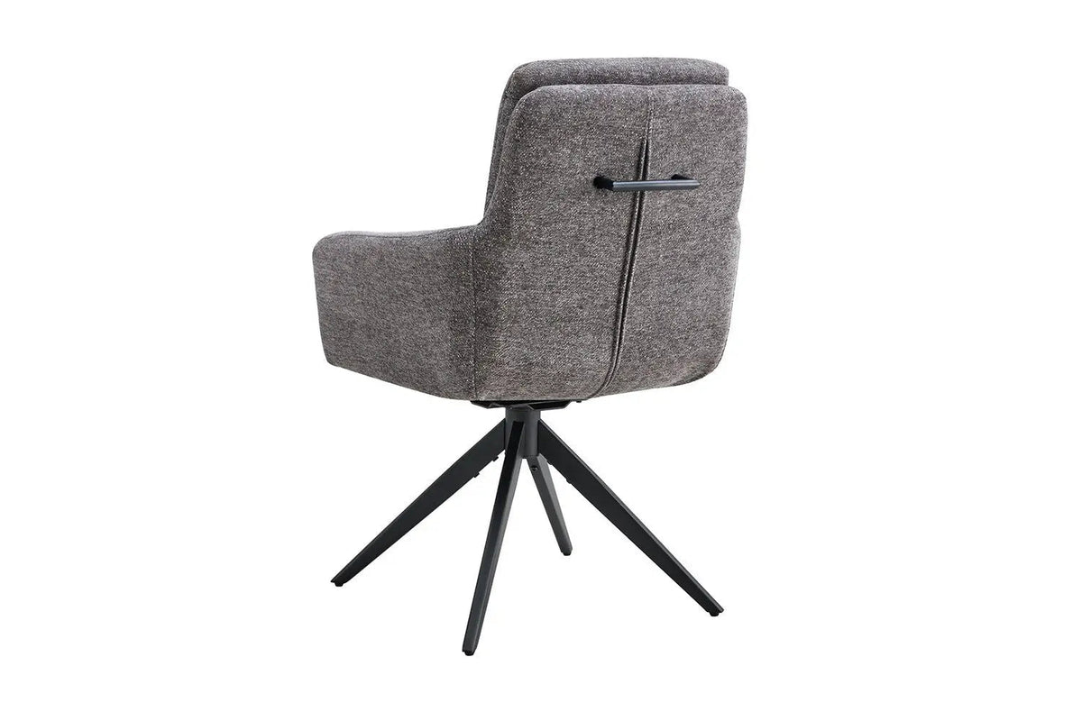 Chaises Pivotantes de Salle à Manger LISAYA avec Accoudoirs - 92,5 x 60,5 cm