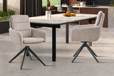 Chaises Pivotantes de Salle à Manger LISAYA avec Accoudoirs - 92,5 x 60,5 cm