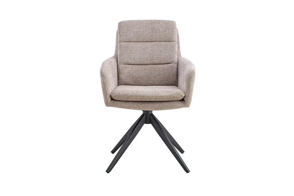 Chaises Pivotantes de Salle à Manger LISAYA avec Accoudoirs - 92,5 x 60,5 cm