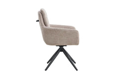 Chaises Pivotantes de Salle à Manger LISAYA avec Accoudoirs - 92,5 x 60,5 cm