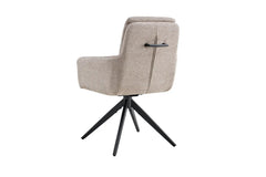 Chaises Pivotantes de Salle à Manger LISAYA avec Accoudoirs - 92,5 x 60,5 cm