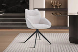 Chaises Pivotantes de Salle à Manger MAHY avec Accoudoirs - 90 x 60 cm