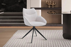 Chaises Pivotantes de Salle à Manger MAHY avec Accoudoirs - 90 x 60 cm