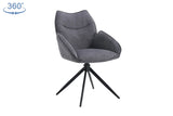 Chaises Pivotantes de Salle à Manger MAHY avec Accoudoirs - 90 x 60 cm