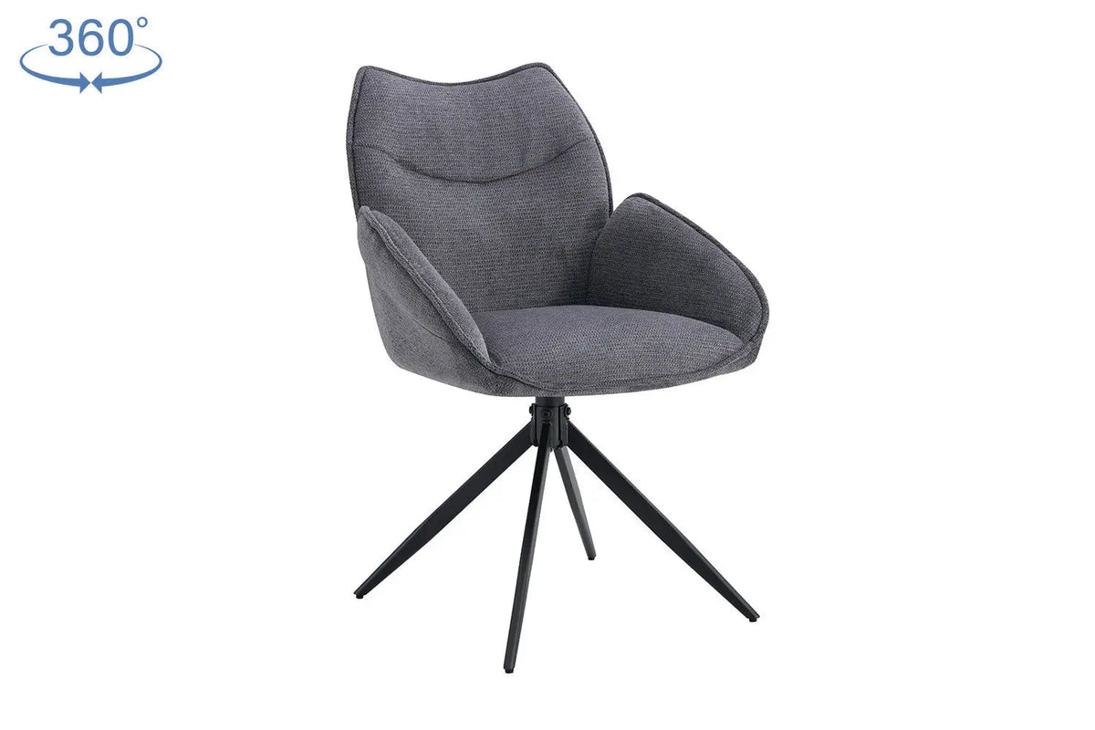 Chaises Pivotantes de Salle à Manger MAHY avec Accoudoirs - 90 x 60 cm