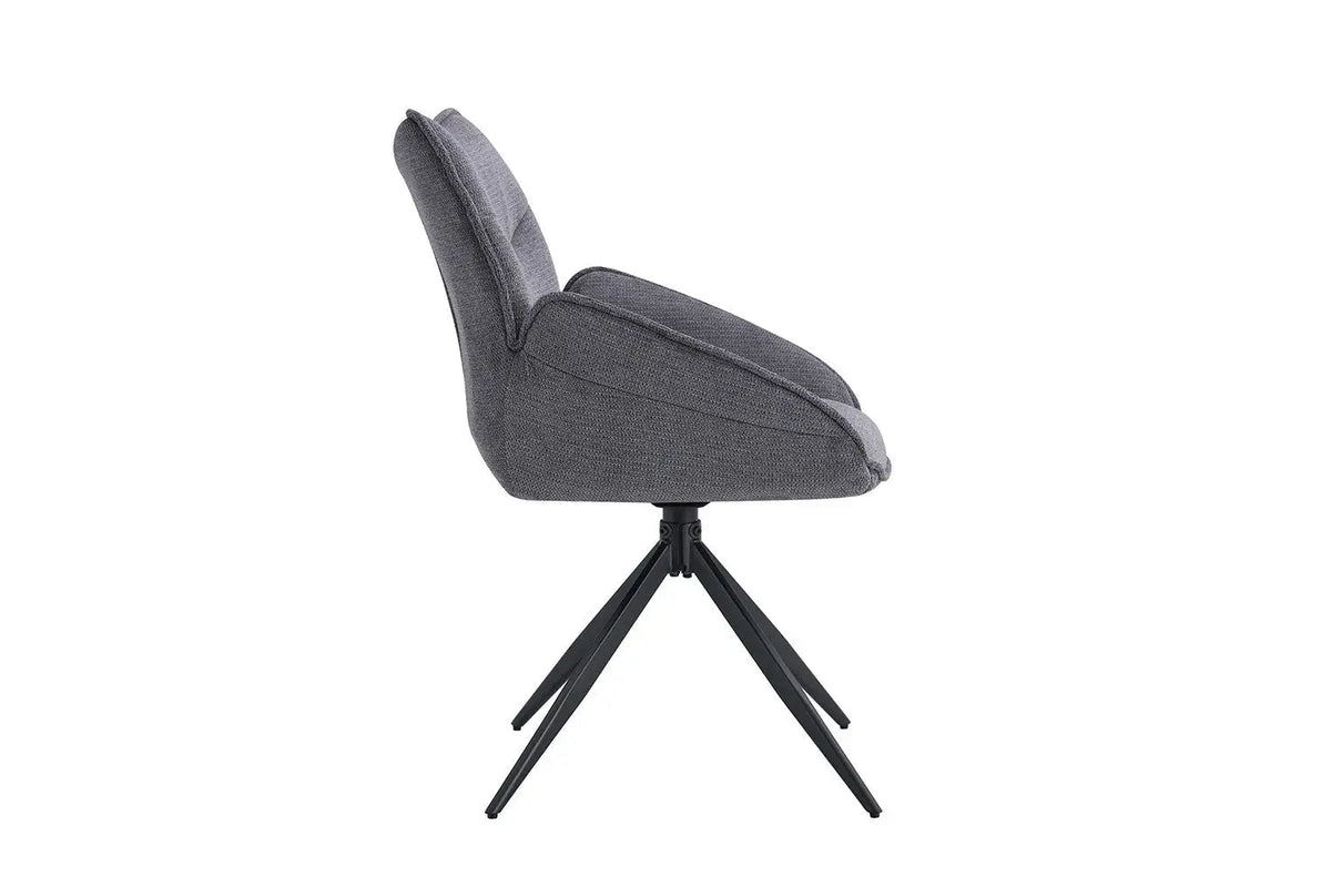 Chaises Pivotantes de Salle à Manger MAHY avec Accoudoirs - 90 x 60 cm