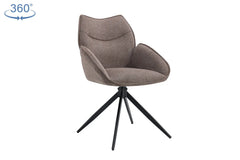 Chaises Pivotantes de Salle à Manger MAHY avec Accoudoirs - 90 x 60 cm