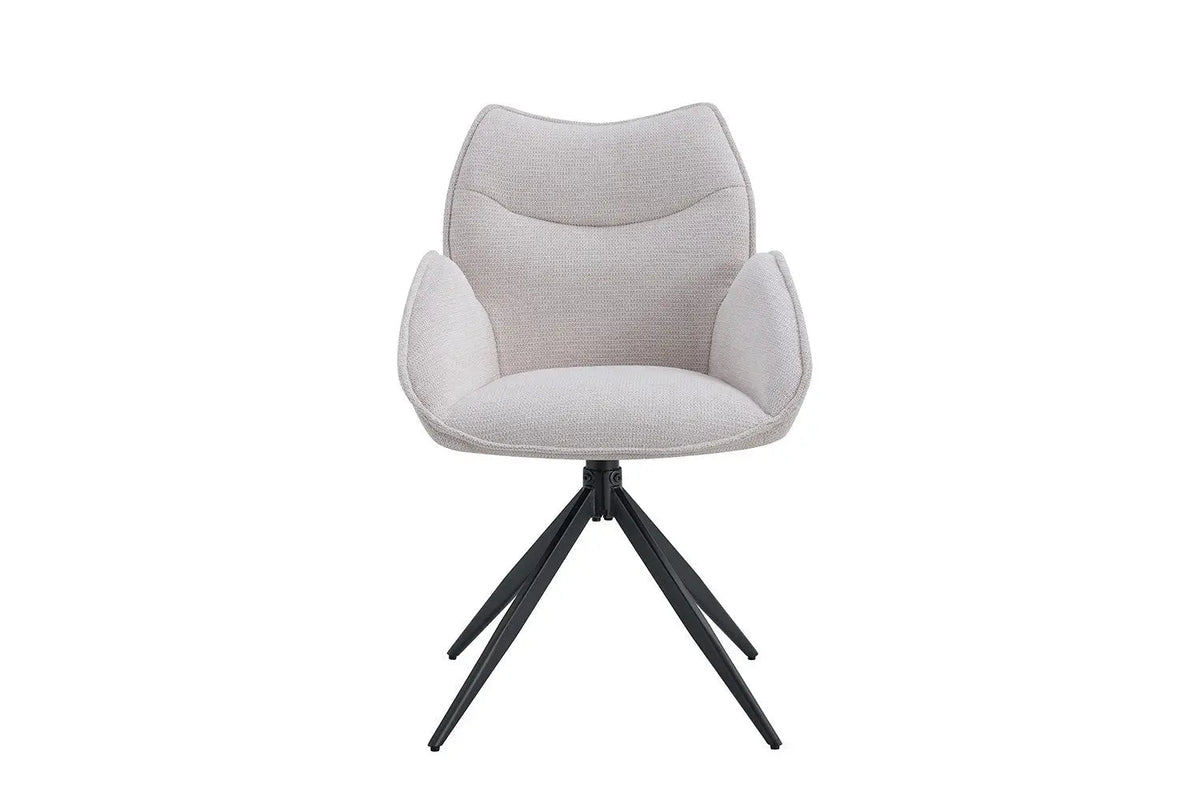 Chaises Pivotantes de Salle à Manger MAHY avec Accoudoirs - 90 x 60 cm