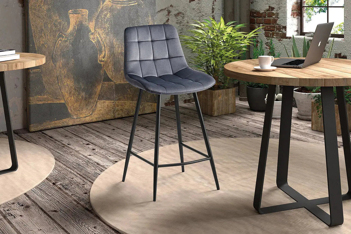 Chaises de Bar JULIA Velours - 46 x 36 cm