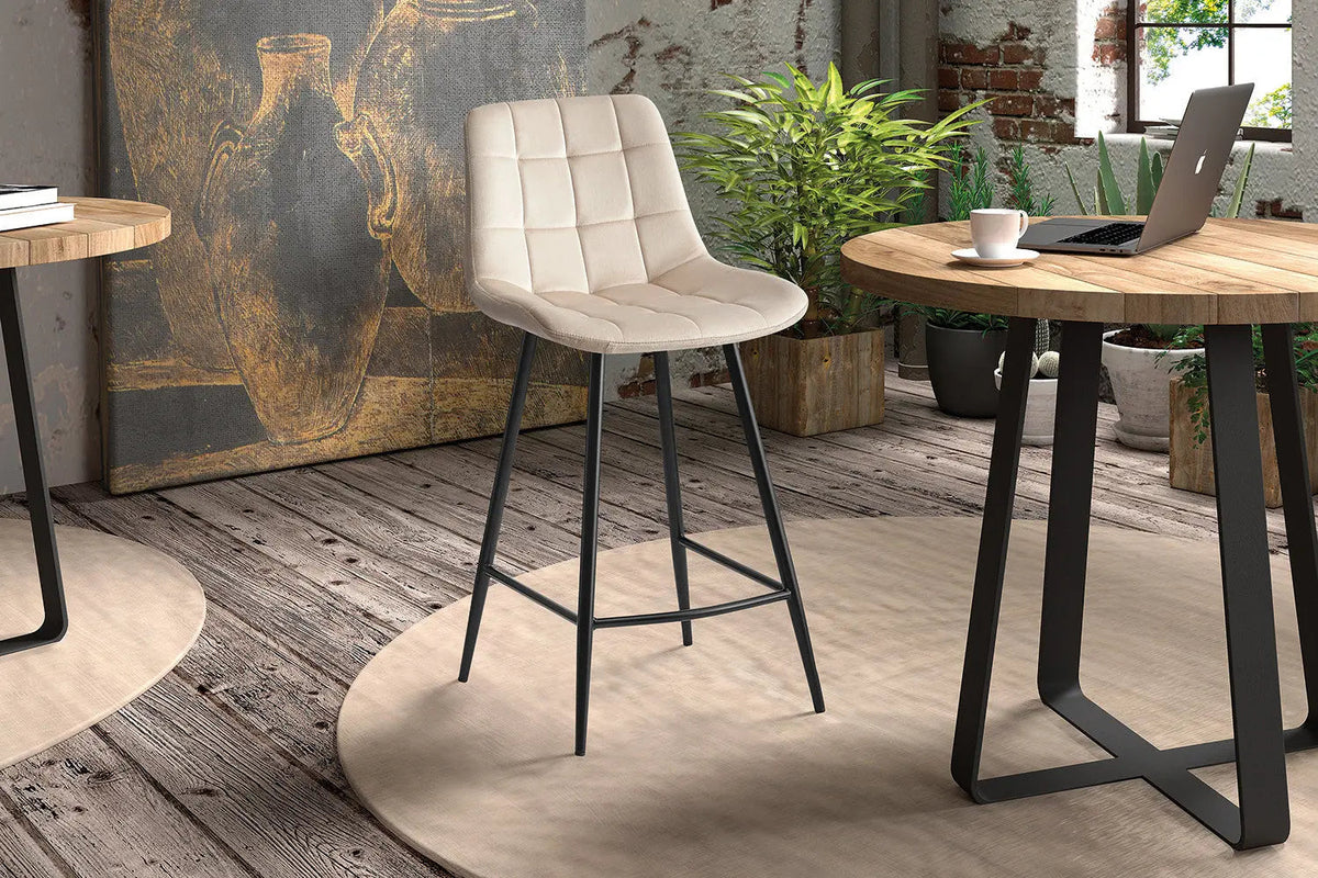 Chaises de Bar JULIA Velours - 46 x 36 cm