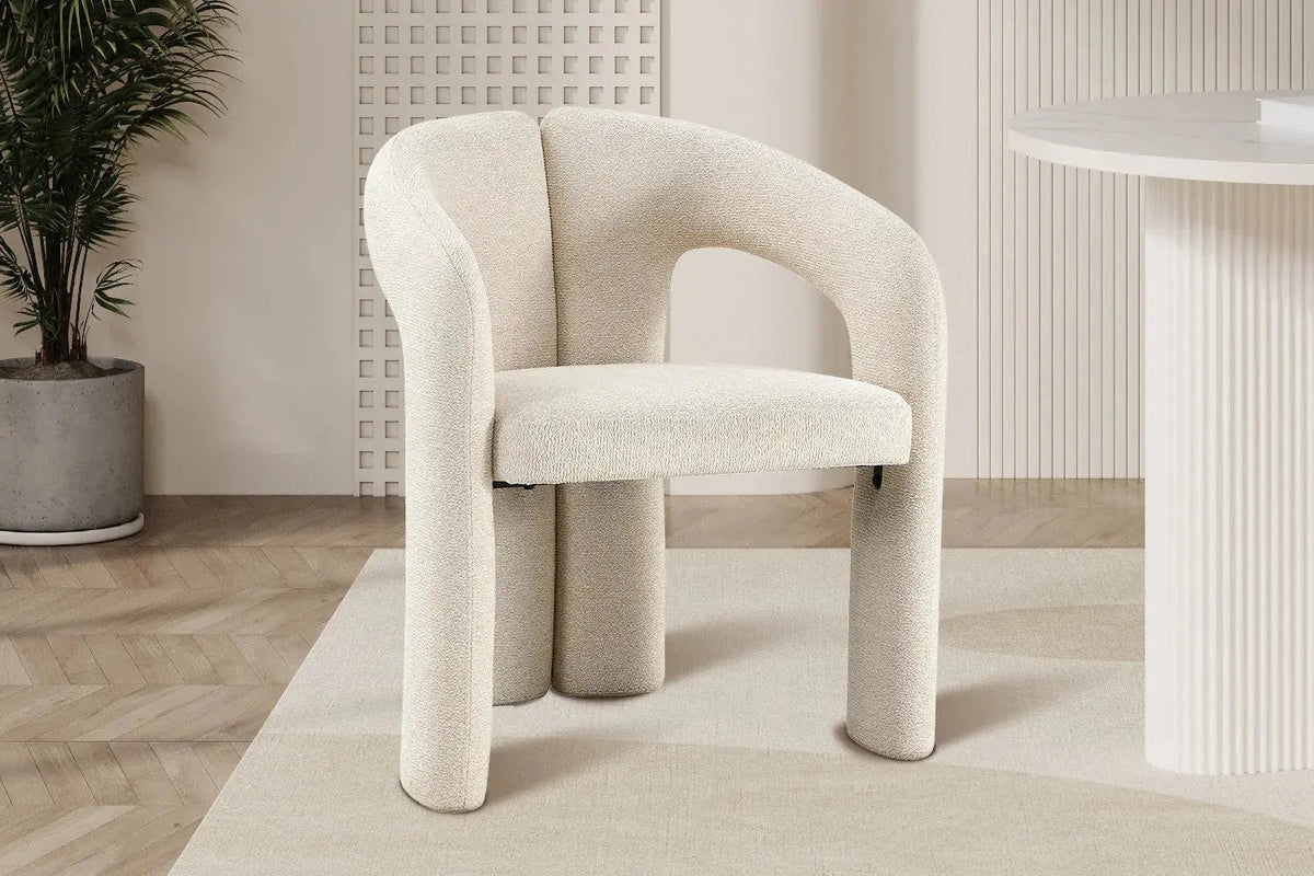 Chaises de Salle à Manger avec Accoudoirs BEJAYA en Tissu - 63 x 62 cm