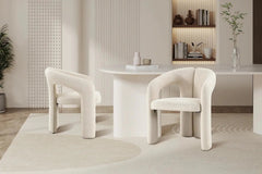 Chaises de Salle à Manger avec Accoudoirs BEJAYA en Tissu - 63 x 62 cm