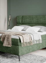 LUCIO – Lit Coffre Box Spring avec Matelas Bonnell