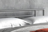 Lit avec Sommier Métal Gris SANDRO