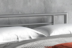 Lit avec Sommier Métal Gris SANDRO