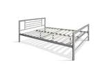 Lit avec Sommier Métal Gris SANDRO